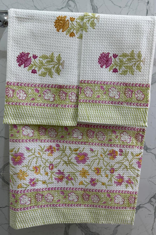 Blossom Heritage Waffle Bath Set